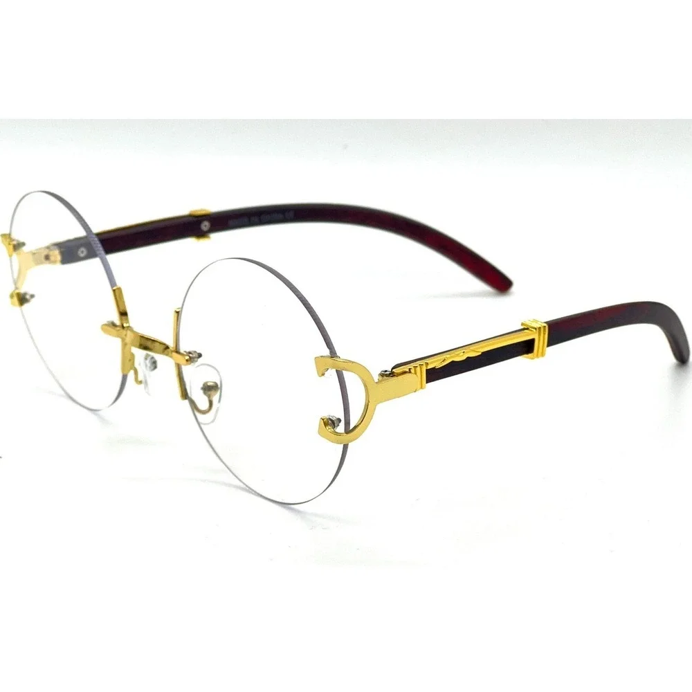 Rimless Round Clear Lens Women Sunglasses Style Buffs Trendy Female‎ Lentes 2026